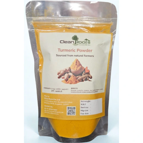 Organic turmeric powder from Cleanroots for cooking and wellness